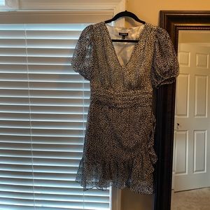 Express blue leopard print dress size small